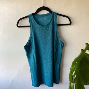 Outdoor Voices CloudKnit High Neck Tank in Gulf 🦋